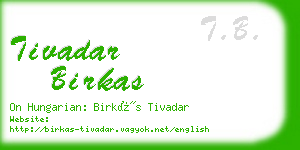 tivadar birkas business card